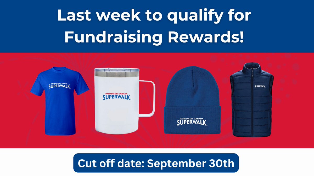 SuperWalk's tweet image. Let's beat the clock! 

Just one more week left to earn those amazing fundraising rewards! 

Remember, donations received after September 30th, 2024 will still be graciously accepted until December 31st, but won't be eligible for rewards. 

#Superwalk24