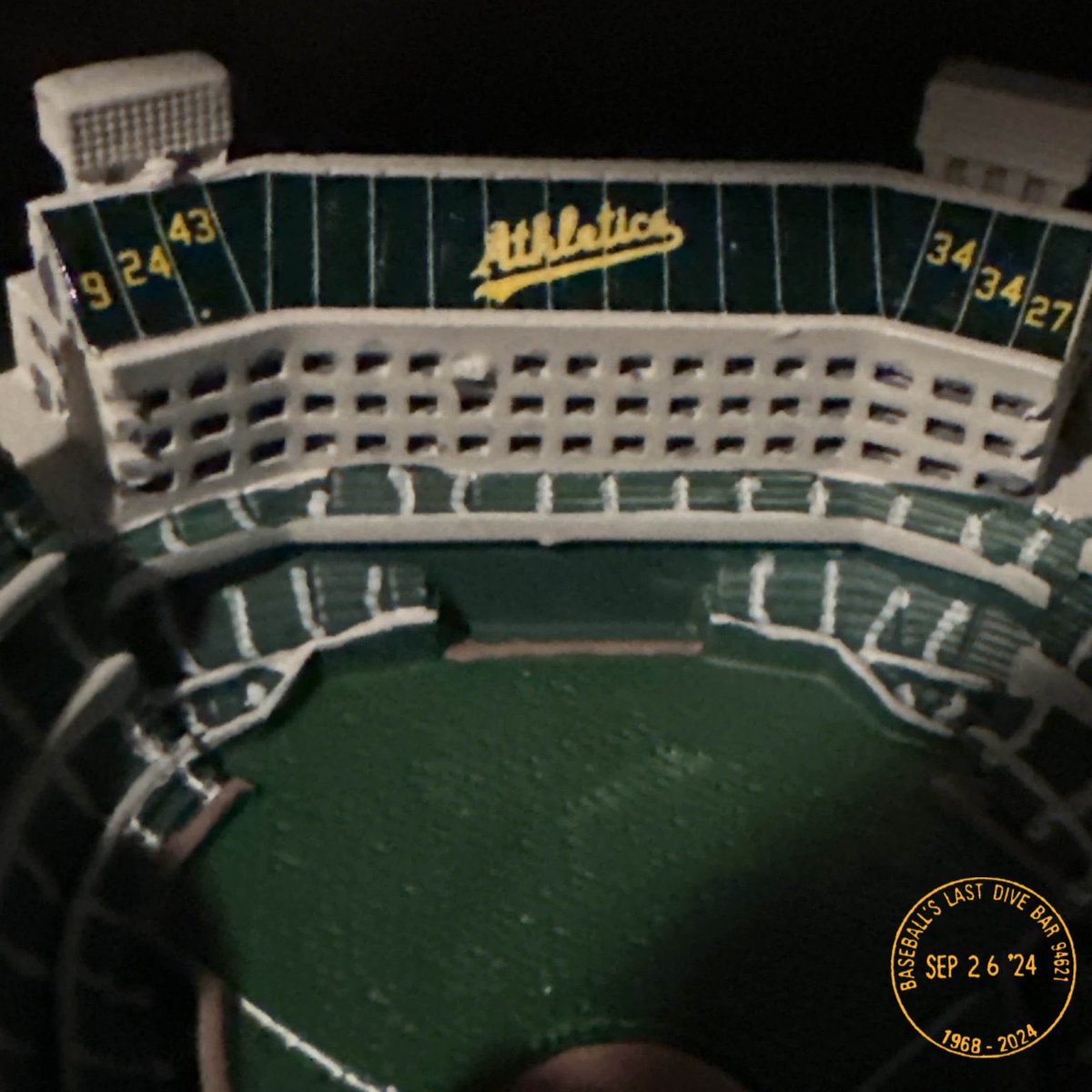 LastDiveBar's tweet photo. This upcoming series will be emotional on so many levels for each and every one of us. 

But you can rest assured on 9/26 that you don’t need to stress about getting the stadium replica. Enjoy every single moment “IN YOUR SEAT TIL THE LAST PITCH”.

Trust us, it looks like shit: https://t.co/8CJ7G5ERG3