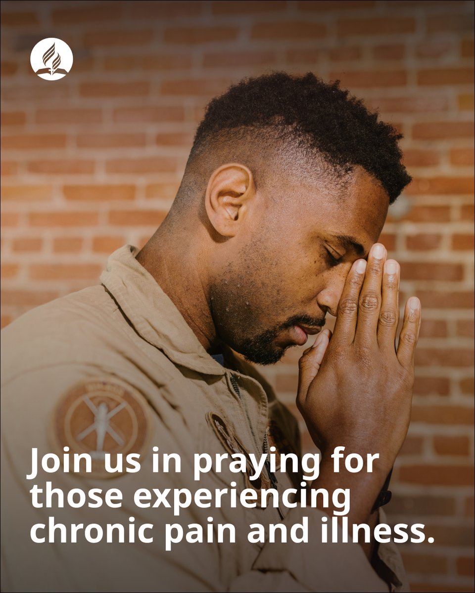 adventistchurch's tweet photo. Are you living with chronic pain or illness? We want to pray for you. Reply here if you need prayer. Leave a ❤️ if you're praying with us today. #prayer #chronicillness https://t.co/0wKiF7mnXo