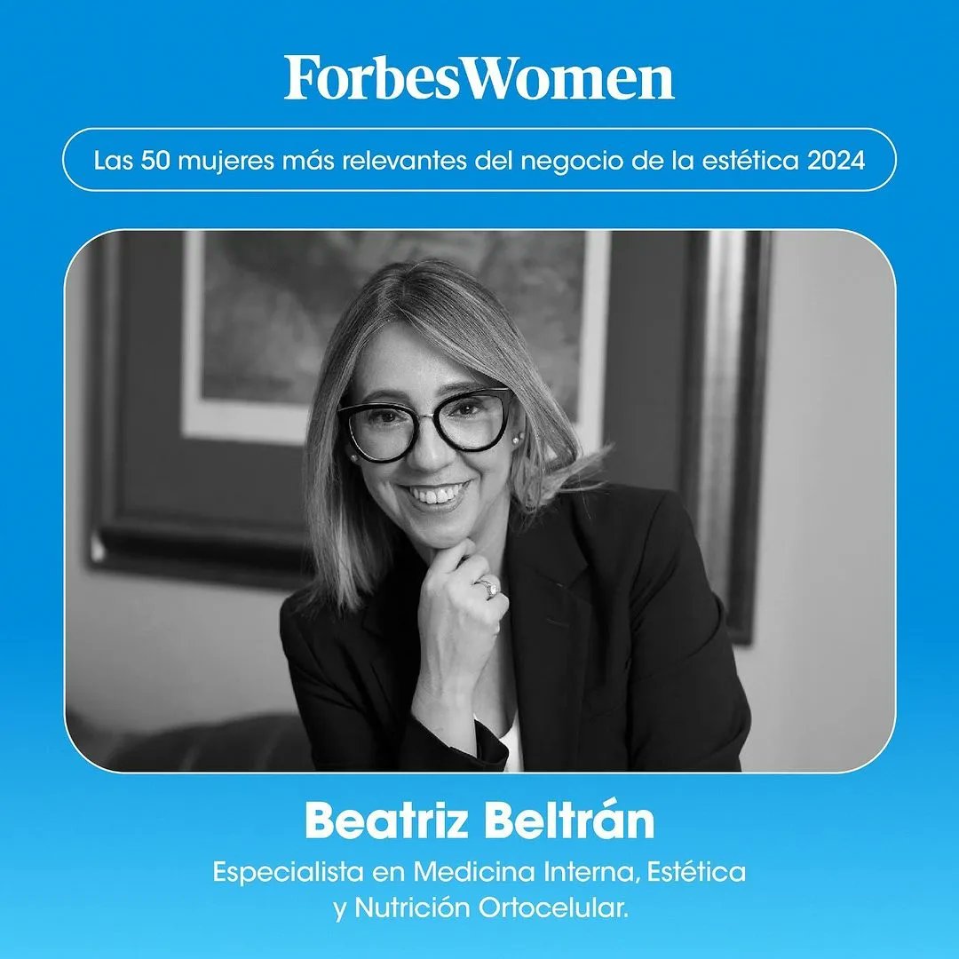 DraBeaBeltran's tweet photo. Es un Honor y un inmenso orgullo estar en la lista 𝐅𝐎𝐑𝐁𝐄𝐒 de las mujeres más relevantes de España en el mundo de la estética. Un reconocimiento a mi carrera, al esfuerzo por alcanzar la excelencia, al trabajo duro y a mi compromiso con la medicina estética. https://t.co/B8dxaFQmxk