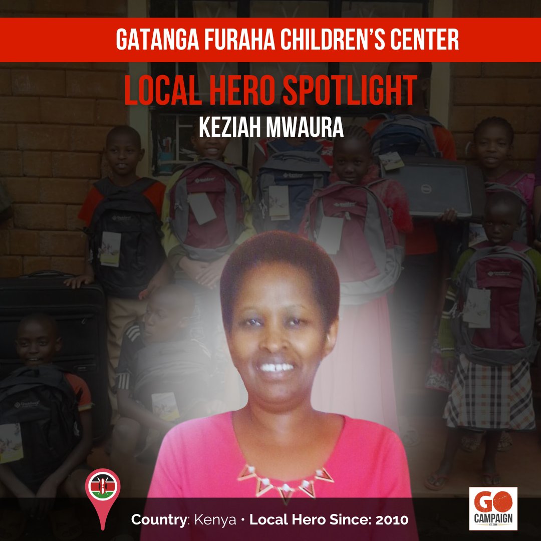 thegocampaign's tweet photo. Meet this week's GO Local Hero, Keziah Mwaura from Nairobi, Kenya! A GO Local Hero since 2010, she’s helped orphaned children thrive at Gatanga Furaha Children Center. 💙 #GOCampaign #LocalHero https://t.co/38OIdXmloH