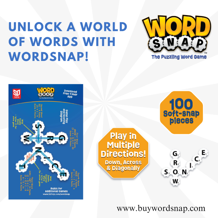 Expand your vocabulary and challenge your mind in a whole new way. WordSnap lets you build words in every direction—no limits, just endless possibilities! Ready to snap together your best words? #WordSnapFun #CreativeWordPlay
