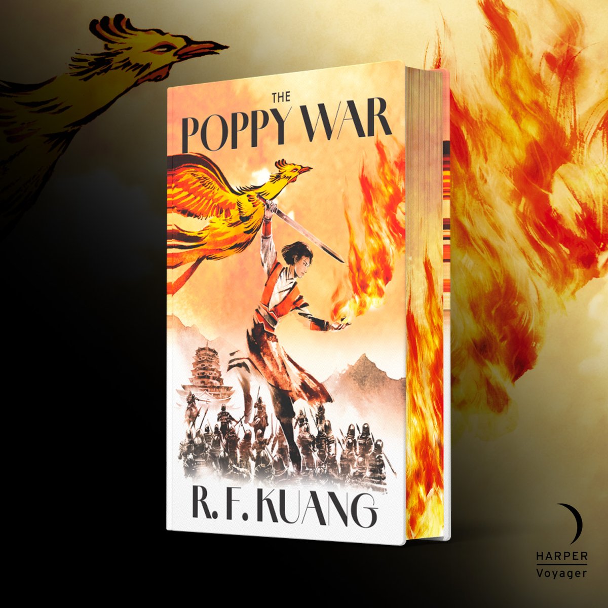 Waterstones's tweet photo. Boasting a stunning full-wrap illustrated jacket, embossed case, designed endpapers, sprayed edges and illustrations throughout, this special collector's edition of @kuangrf's seminal novel THE POPPY WAR is a must-own for all fantasy fans: https://t.co/NxU7cT5jXk https://t.co/vU2HBPXXwp