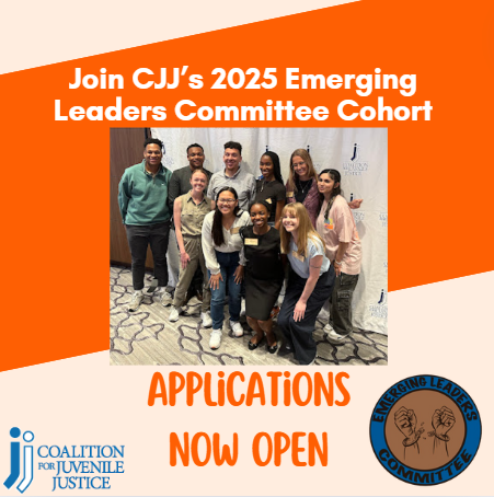 4juvjustice's tweet photo. We’re thrilled to announce that the application for the Coalition for Juvenile Justice’s 2025 Emerging Leaders Committee is now available!

To Apply click here: https://t.co/U4MbSy6g5B https://t.co/aWMkrn86V1