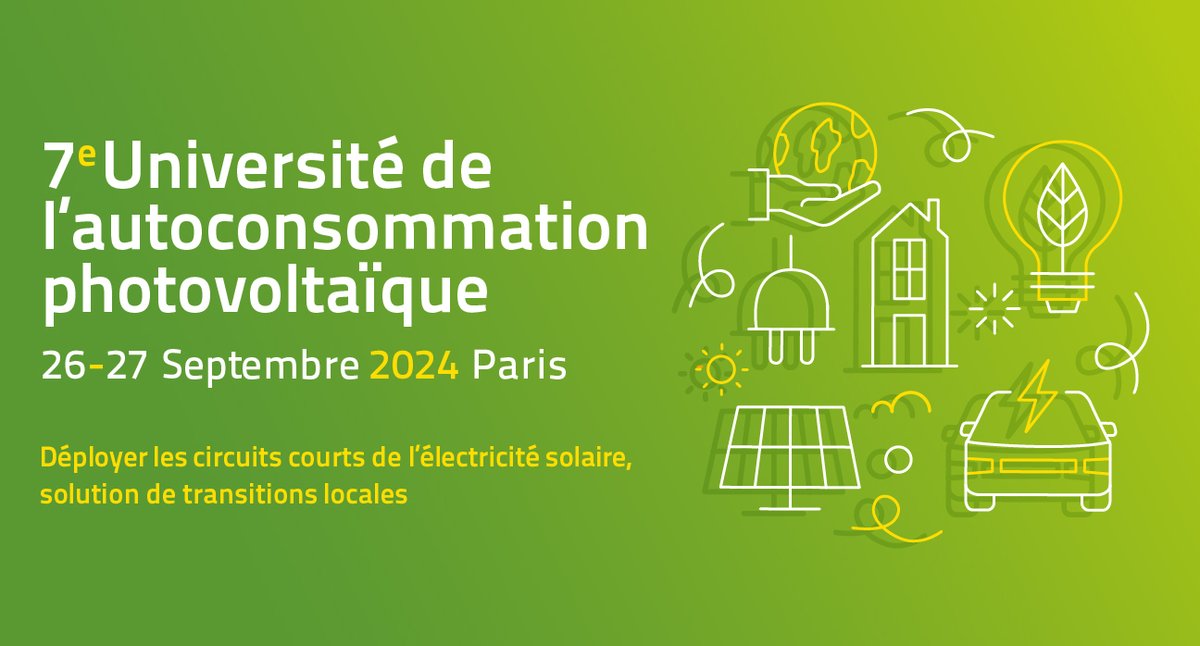 📅 Ce vendredi, ne manquez pas l'intervention de notre Président <a href="/JEDDFrancois/">Donald François</a> à l'atelier #5 : « Comment réussir son circuit court d’électricité solaire ? », lors de la 7e édition de l'#UAPV, organisée par <a href="/ENERPLAN/">ENERPLAN</a>.
👉 Plus d'infos : autoconsommation-pv.fr/fr
<a href="/Richard_Loyen/">Richard Loyen</a>