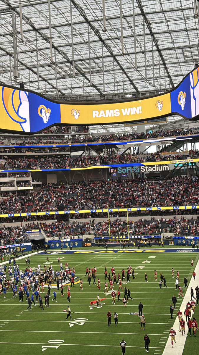 On cloud 9 after seeing that Rams win yesterday 🥹💙🫶🏽🏈⭐️