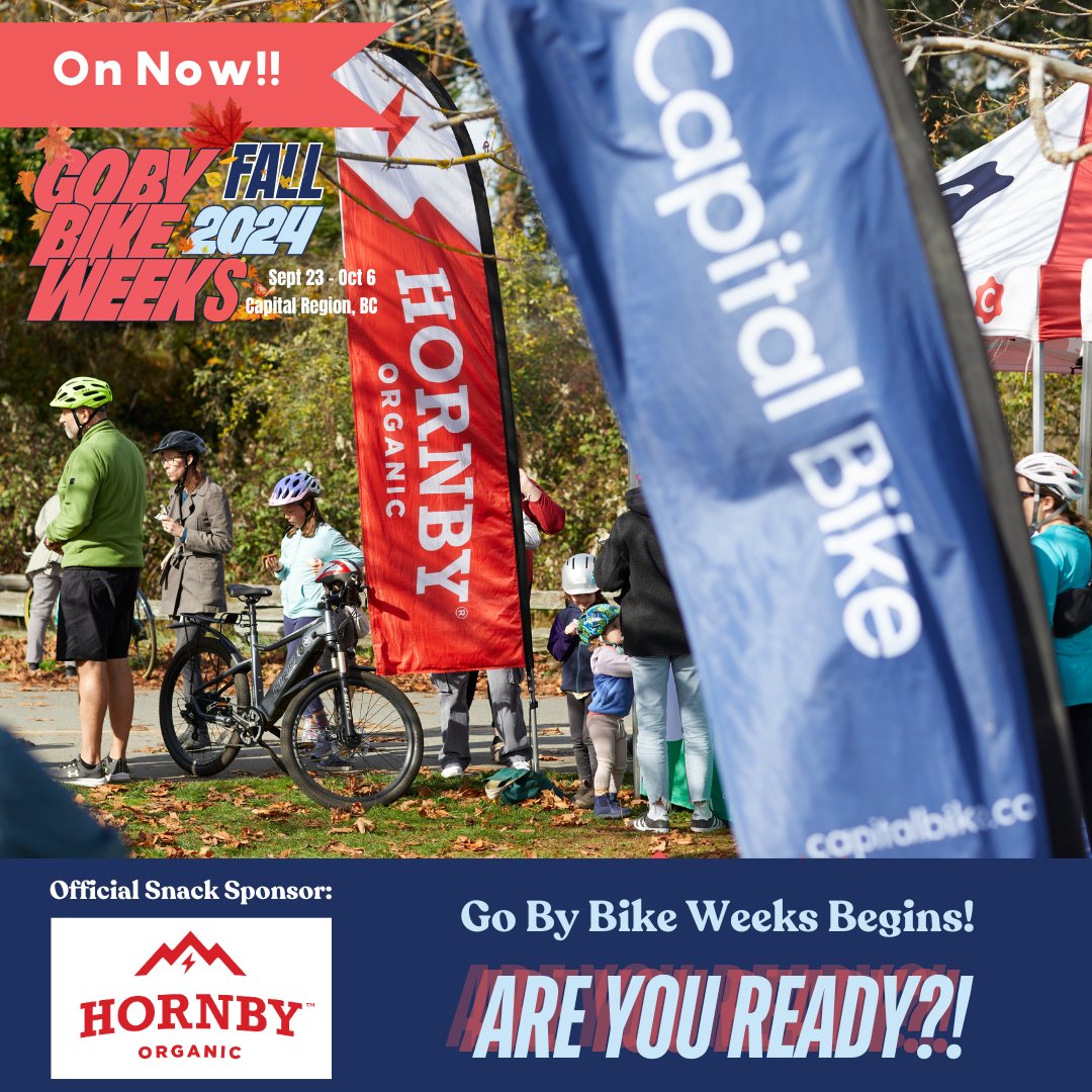 CapitalBikeCa's tweet photo. 🚴♀️ #GoByBikeYYJ is ON NOW! 🚴♂️
Let’s ride!!! Celebrate the joy of cycling! Make sure you register and log your rides throughout the weeks for a chance to win amazing prizes! 🎁
More details at https://t.co/iIW2RVSrSx. See you at the Celebration Stations! 🎉
#GoByBikeWeek #YYJBike https://t.co/dB2J6iXrly