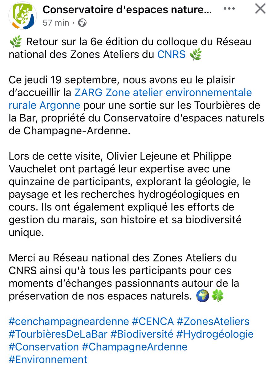 Lejeuneolivie14's tweet photo. Merci au #CENCA et à @ZoneArgonne pour l’organisation du 6eme colloque national des zones ateliers du @CNRS
@universitereims @ComGegenaa https://t.co/hq7wS1j8qE