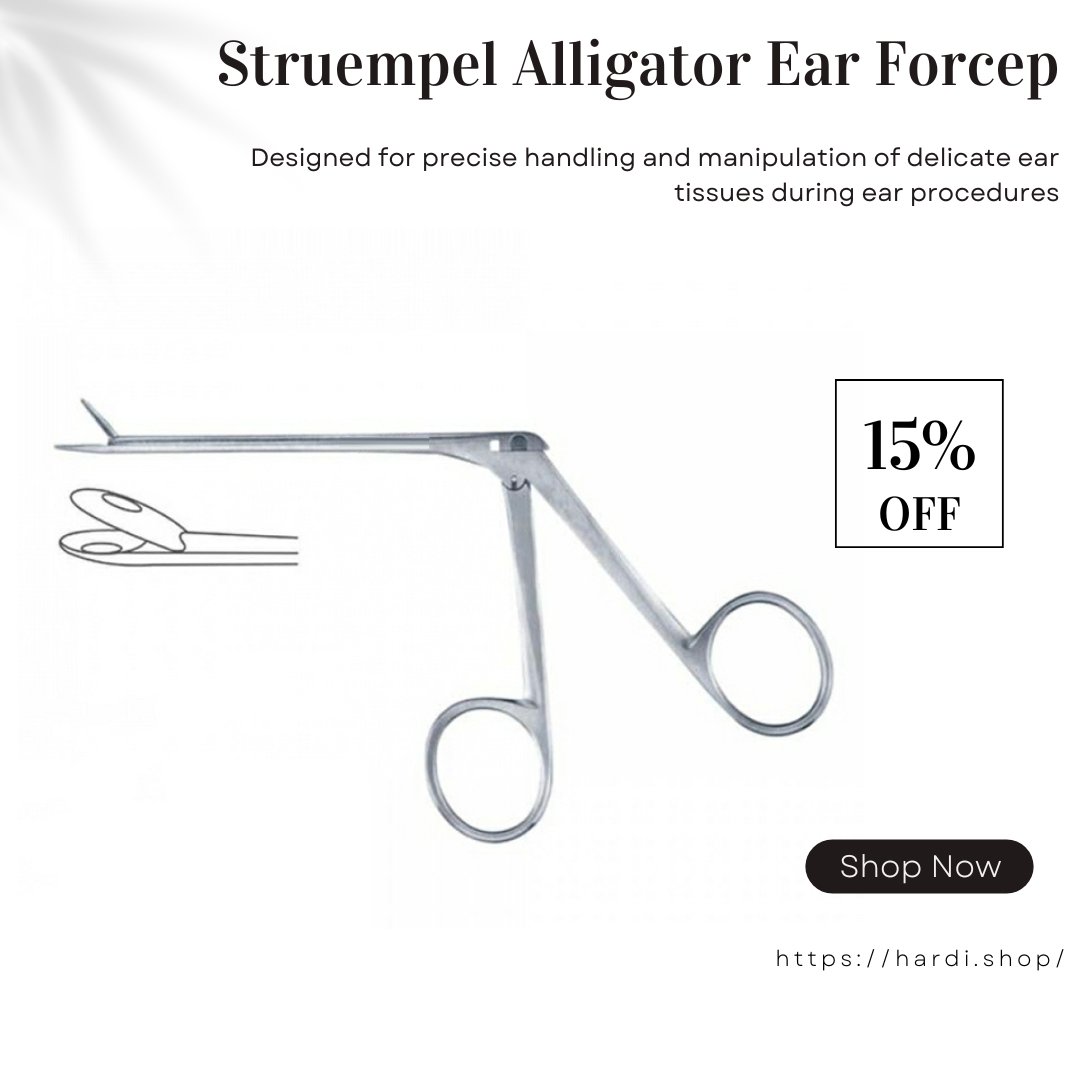 hardishop's tweet image. Upgrade your toolkit with the Struempel Alligator Ear Forceps. Shop now: rb.gy/fzwd3l

#ENT #EarForceps #MedicalInstruments #SurgicalTools #EarSurgery #MedicalEquipment #DoctorTools #ENTSpecialist #AlligatorForceps #HealthcareProfessionals #SurgeonLife