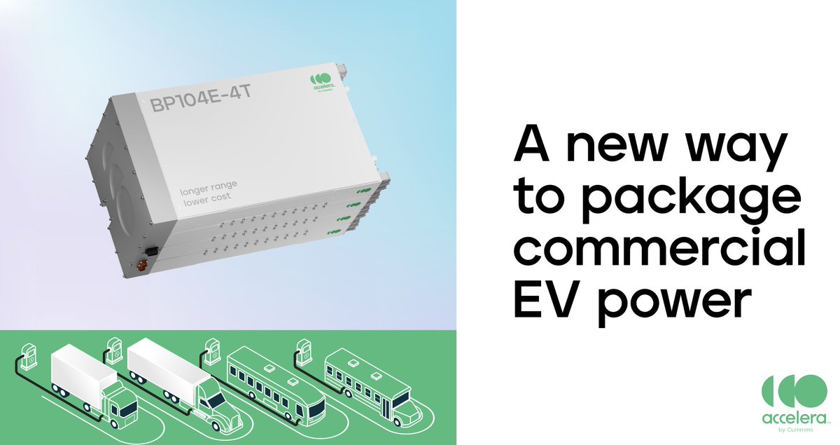 🔋 Power up your fleet with the Accelera BP104E battery platform for commercial EVs! Perfect for school buses, trucks, and more. Ready to transform your fleet? 🚛🌱 

Read more: accelerazero.com/news/bp104e-ba…

#AccelerateTheShift #electricvehicles #energytransition