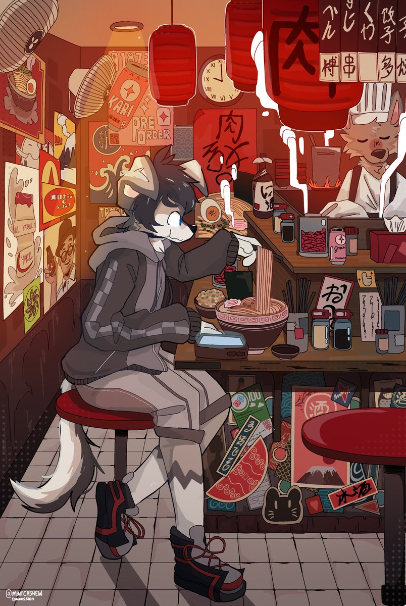 MintCashew's tweet photo. 24-hour ramen shop 🍜 https://t.co/I4VCENM3U8