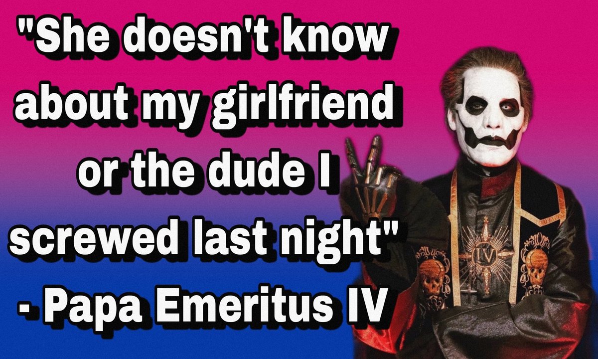 Happy Bi visibility day from myself and bisexual icon papa emeritus IV 💕