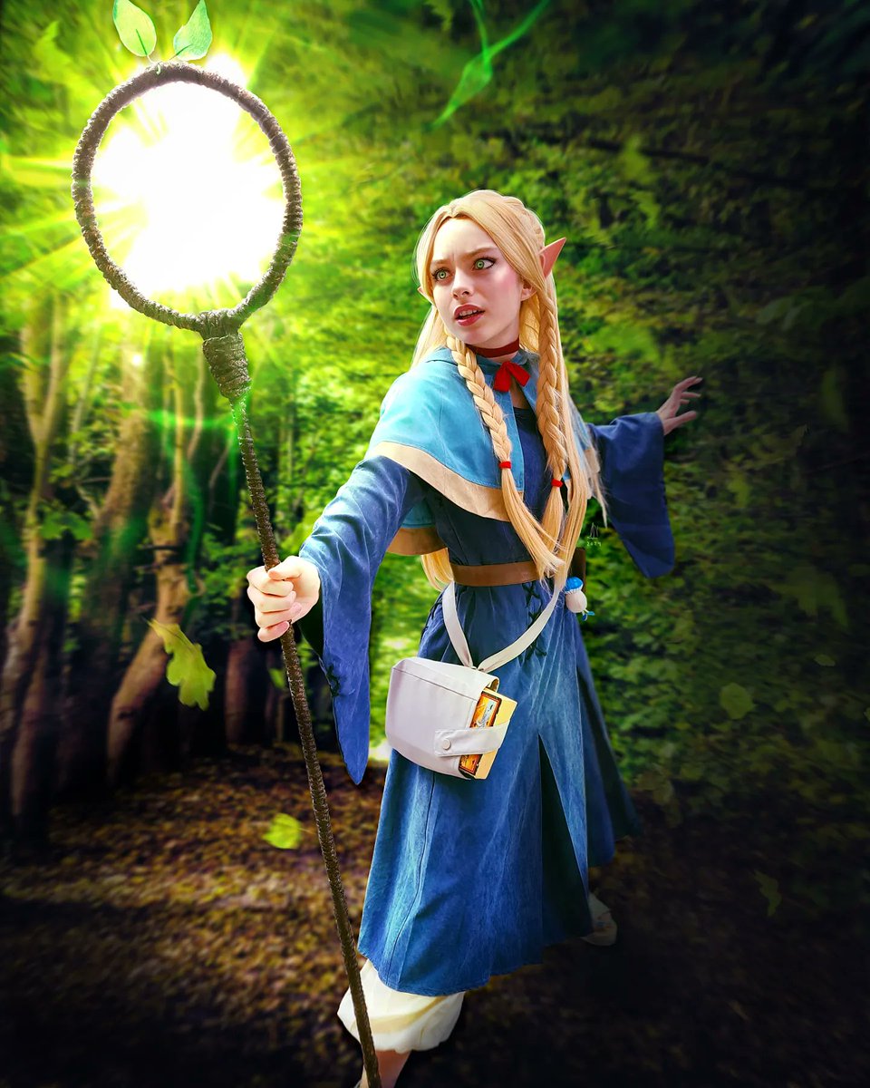 Carol_ChanMQ's tweet photo. My Marcille cosplay!! From Dungeon Meshi 💕 pic edited by me #DeliciousInDungeon #ダンジョン飯 #コスプレ https://t.co/5pa4Tn8NWs