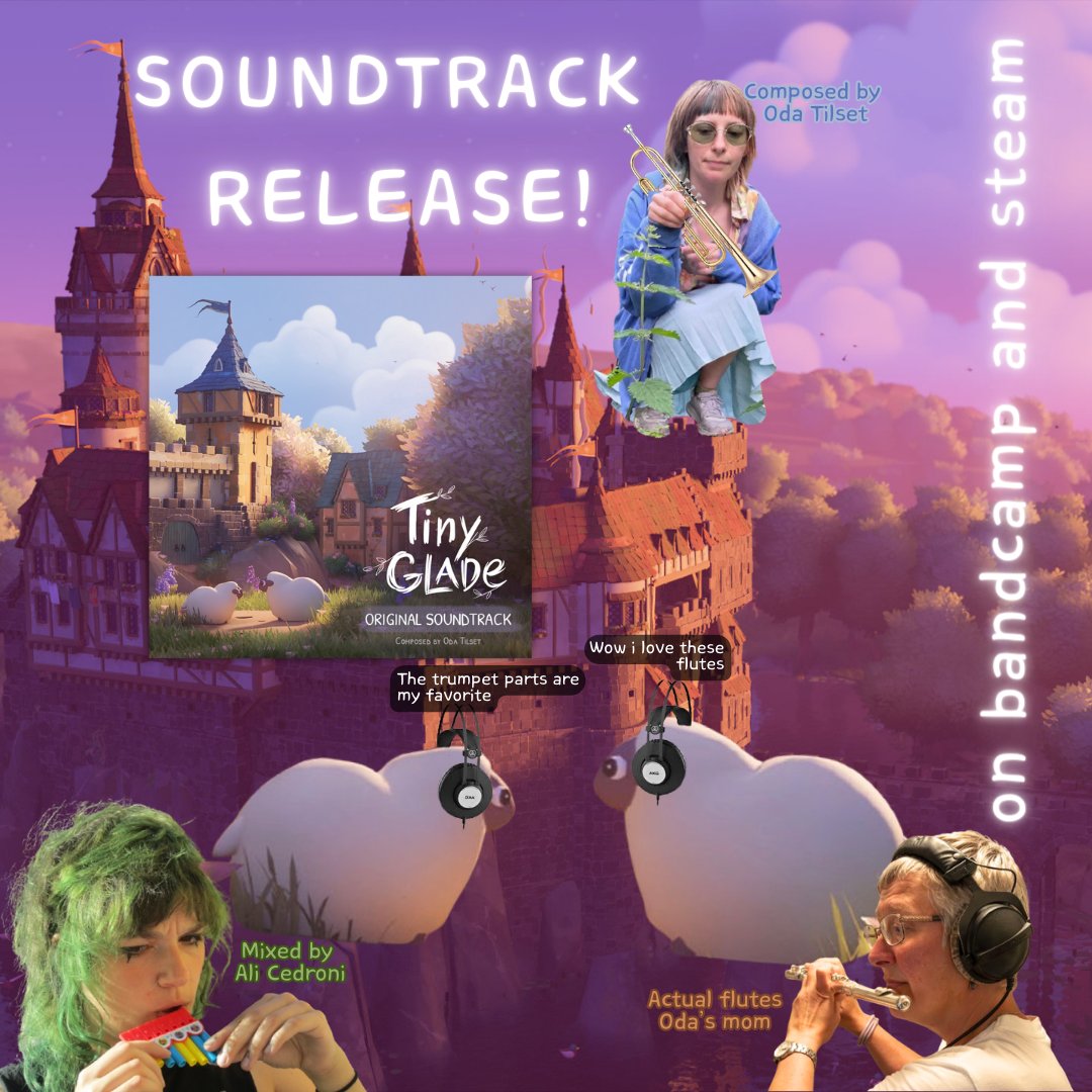 We are also happy to say that the #TinyGlade original soundtrack is out on bandcamp and steam!

noknokaudio.bandcamp.com/album/tiny-gla…