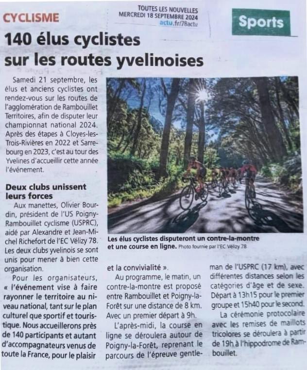 À <a href="/Orange_France/">Orange France</a> , il y a des salariés qui sont aussi élus de collectivités locales et aussi grand sportif. <a href="/pvieville/">Pascal Vieville</a> vient de gagner une médaille 🥈 et une 🥉 au championnat de france cycliste élus 👏 cc <a href="/fallacher/">JF Fallacher</a> <a href="/levugaelle/">Gaelle Le Vu</a> <a href="/JMEscalettes/">JM Escalettes</a> <a href="/thierrymarigny/">Thierry Marigny</a> <a href="/caroguillaumin/">caroline guillaumin</a>