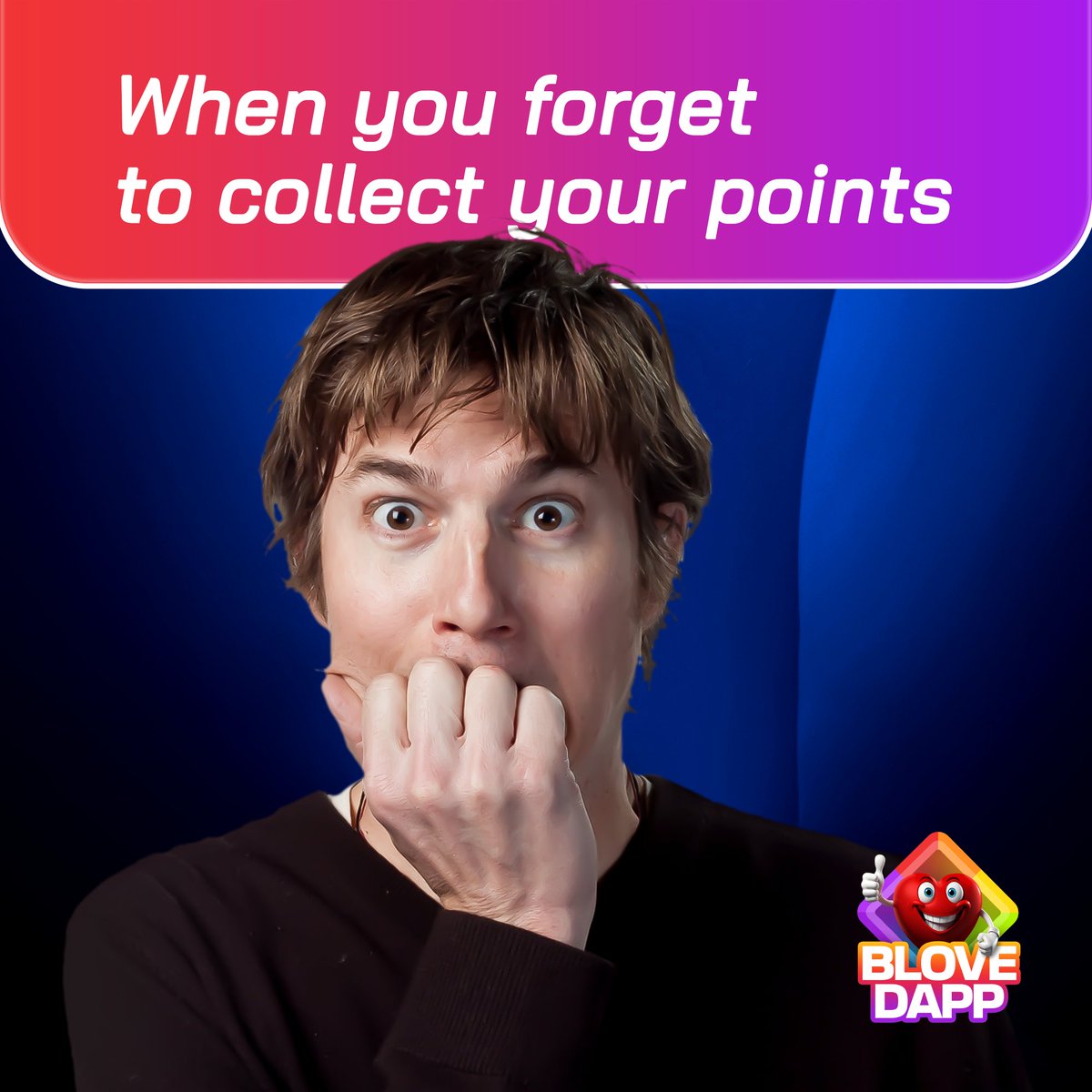BLoveDApp's tweet photo. 😱 That moment when you almost forget to collect your points! Don’t be that guy—tap into BLove DApp now and claim what’s yours! ⏳ Every point counts! 💥

Download on iOS & Android today and never miss a beat! 📲✨

#BLoveDApp #TapAndEarn #DontForget #Tap2Earn #Airdrop #BLoveDAppCommunity #DownloadNow