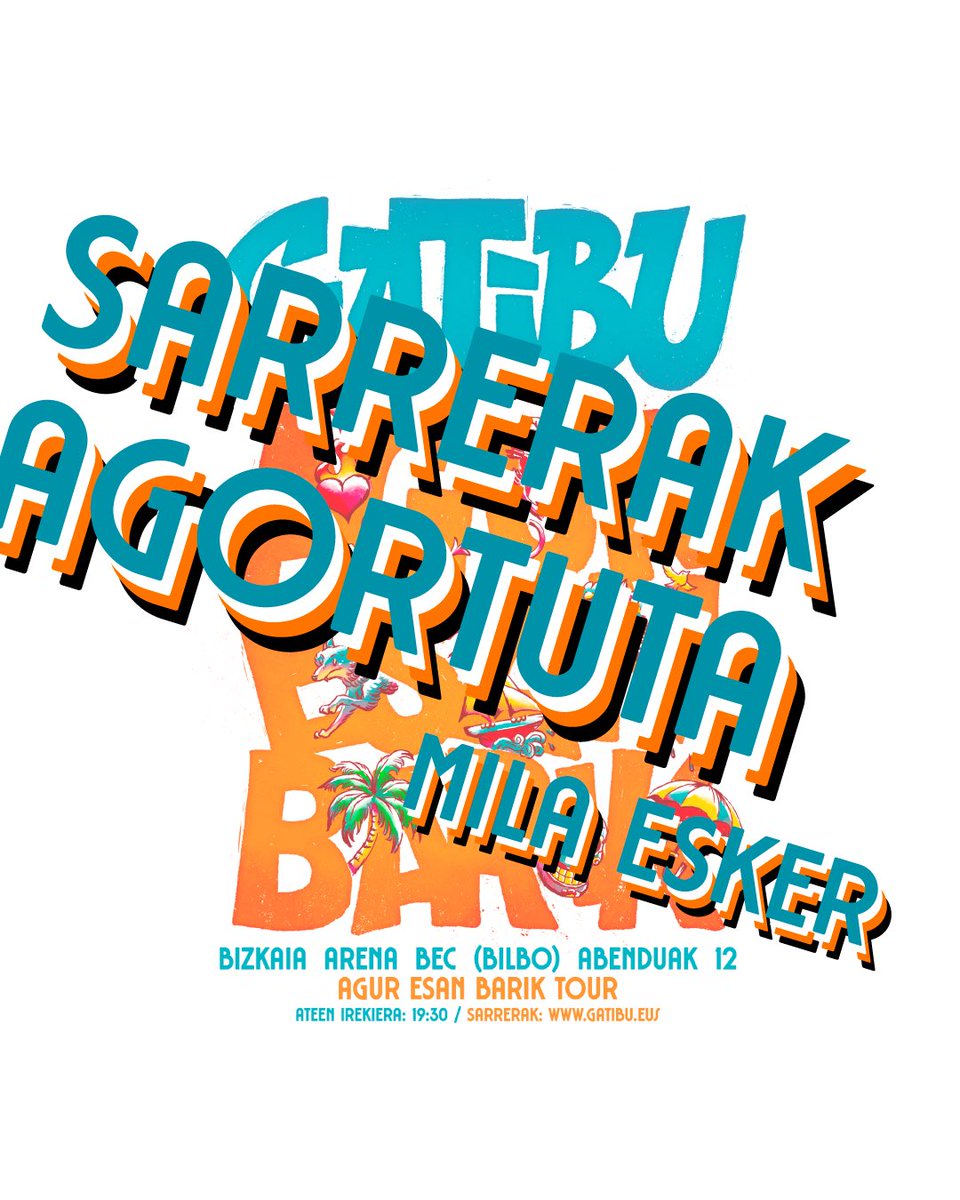 Izugarriak zarete lagunok! 😍BIGARREN DATAKO SARRERAK AGORTU DITUZUE! 

Ez genuen batere espero egun bakarrean bi BEC beteko zenituztela, ezin eskertuago gaude! Bixotza suten ❤️‍🔥 

Maite zaituztegu  ✨

#aguresanbarik2025