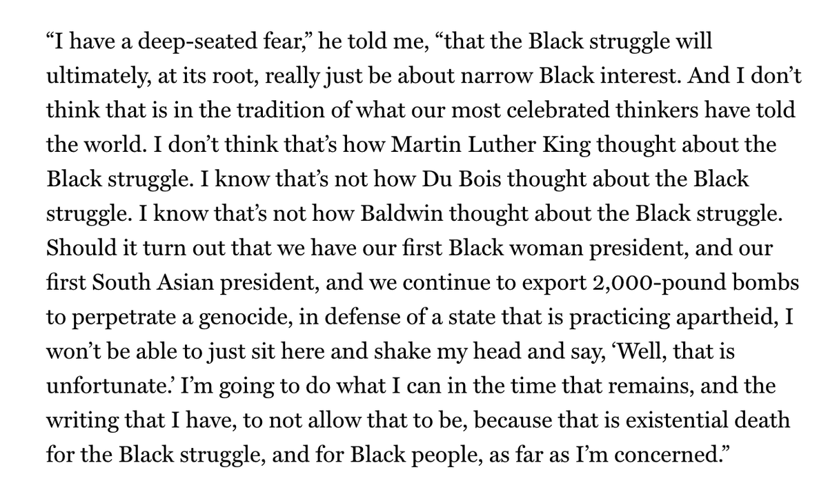 Seyward Darby (@seywarddarby) on Twitter photo This paragraph (entirely a quote) in <a href="/RyuSpaeth/">Ryu Spaeth</a>'s profile of Ta-Nehisi Coates, my god.
nymag.com/intelligencer/… This paragraph (entirely a quote) in <a href="/RyuSpaeth/">Ryu Spaeth</a>'s profile of Ta-Nehisi Coates, my god.
nymag.com/intelligencer/…