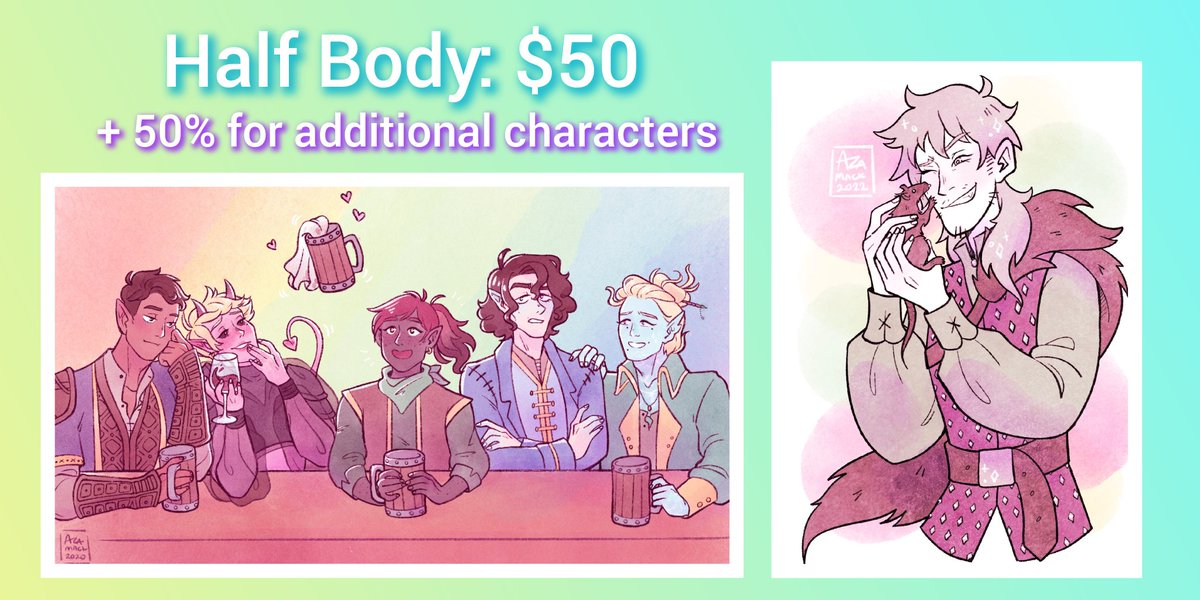 azamackk's tweet photo. [RTS 💞] COMMS ARE OPEN!! 
First time since I passed my big test!💕 Will probably close them when we get closer to the holidays, so if you want any as gifts now is the time! https://t.co/UdOKNPqdr7