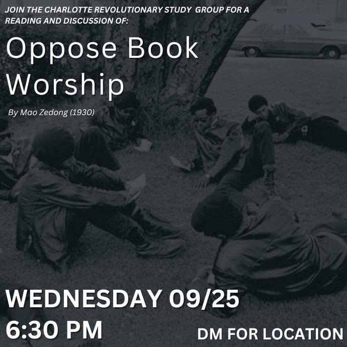 CltRevStudy's tweet image. Wednesday, we&apos;re reading a text which analyzes where we get our ideas from, the relationship of studies to mass work, how without investigation we are bound to subjectivism and why we must go amongst the masses.