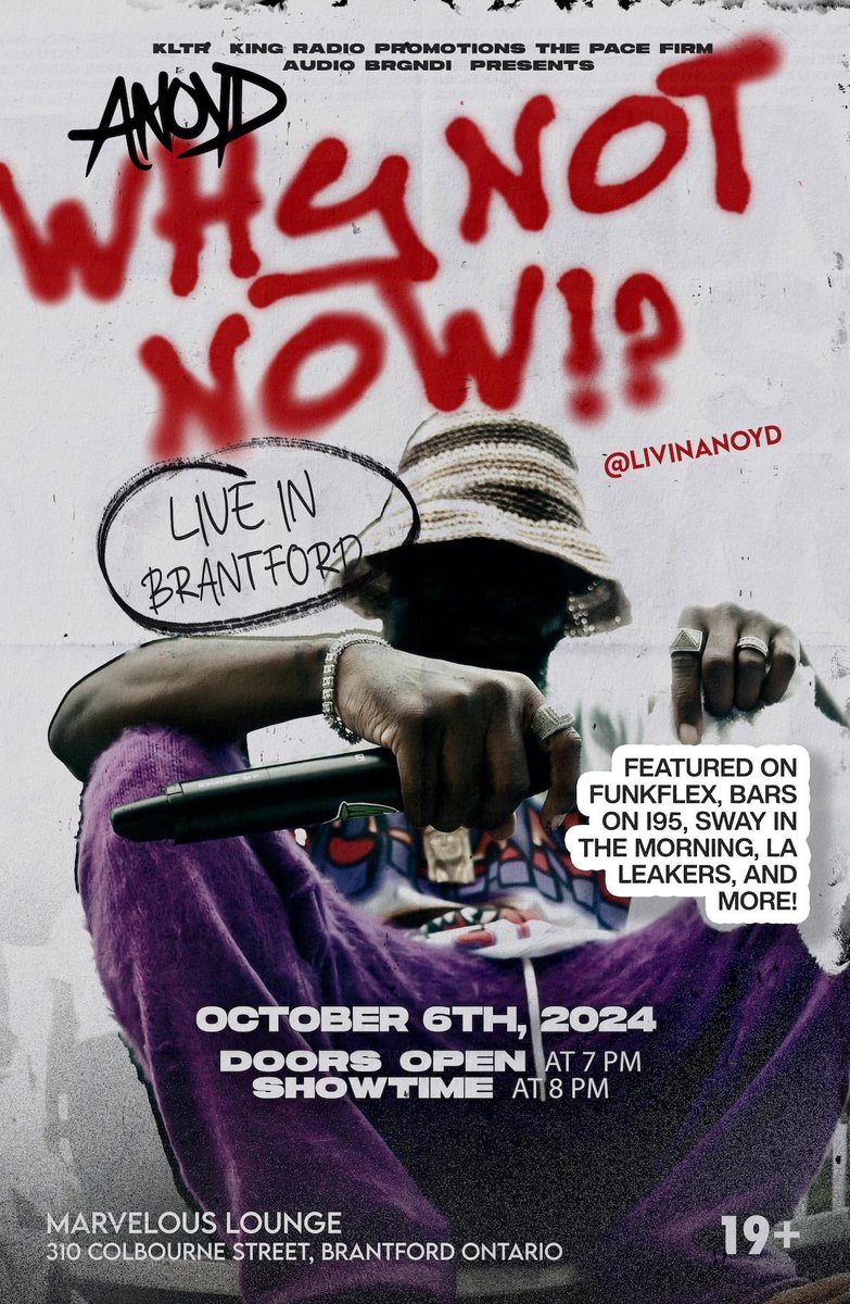 EightyHDMusic's tweet image. Listen to @LivinANoyd, get your tickets for #WHYNOTNOW!? live in Ontario NEXT WEEKEND! 🇨🇦

🎟️: bouncelife.com/events/66d7877…