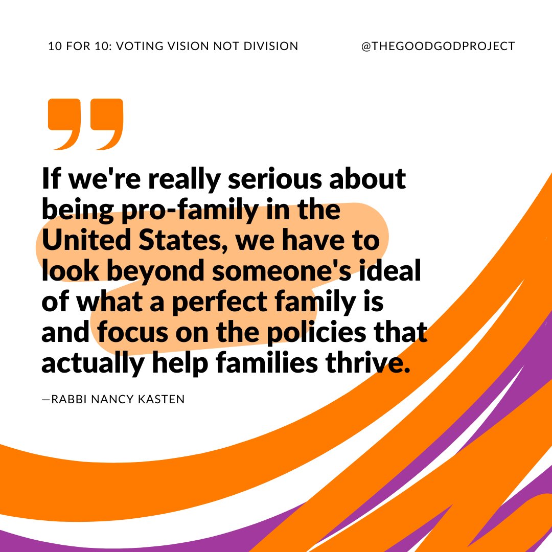 GoodGodProject's tweet image. What does it really mean to value families in today’s world? In our latest "10 for 10: #Voting Vision Not Division" episode, we explore how public policies can support all families and how faith can shape a more inclusive view of #family.

Watch here: youtube.com/watch?v=TGgVjm…