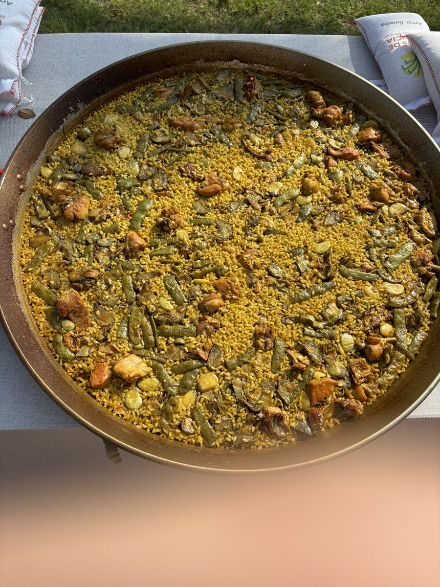 salsadechiles's tweet photo. Santos Ruiz, la persona que más sabe de arroces me dice (y parece que hay cierta unanimidad) que las mejores paellas valencianas las hace Vicente Rioja en su restaurante Rioja, en Benissanó. Hoy en el Aplec he visto cómo las hace y tengo una necesidad imperiosa de visitarle. https://t.co/JBZkqEos2R