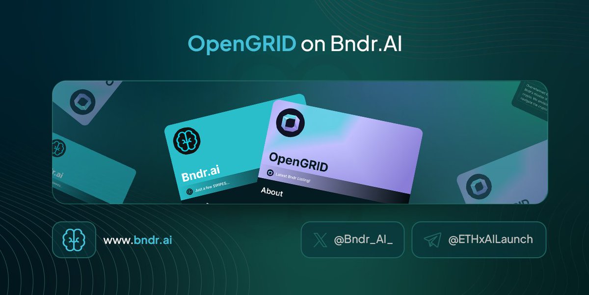🤝 Introducing <a href="/OpenGRID_ERC/">OpenGRID</a> on BNDR: Revolutionizing AI infrastructure with decentralized GPU sharing.

💡 Category: Decentralized GPU
🌐 Blockchain: Ethereum
🔗 Website: OpenGRID.tech

❓ What They Do:

OpenGRID offers tokenized GPU sharing and AI node rentals,