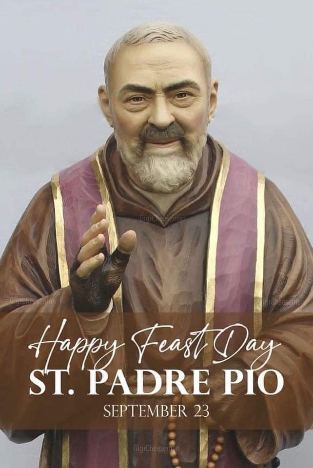 LawokoSimon's tweet photo. Happiest Feat of St. Padre Pio. https://t.co/UXCwckZJQU