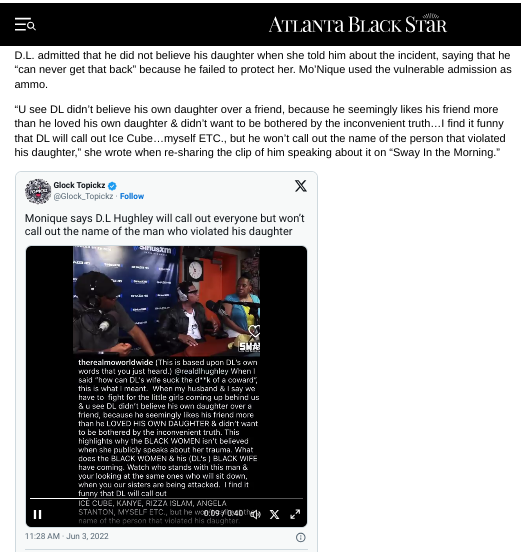 qt_on_duty2006's tweet photo. @RealDLHughley,
U ADMITTED U DIDN'T BELIEVE, DIDN'T DEFEND Nor AVENGE Your OWN BLACK DAUGHTER When She TOLD U She Was VlOLATED By ONE Of Your PEDOPHlLE PREDAT0R M0LE5TER FRIEND So We Know U WON'T DEFEND, AVENGE Nor PROTECT @JanetJackson
#IStandWithJanetJackson
#WeStandWithJanet https://t.co/8RsuDzz6Iv