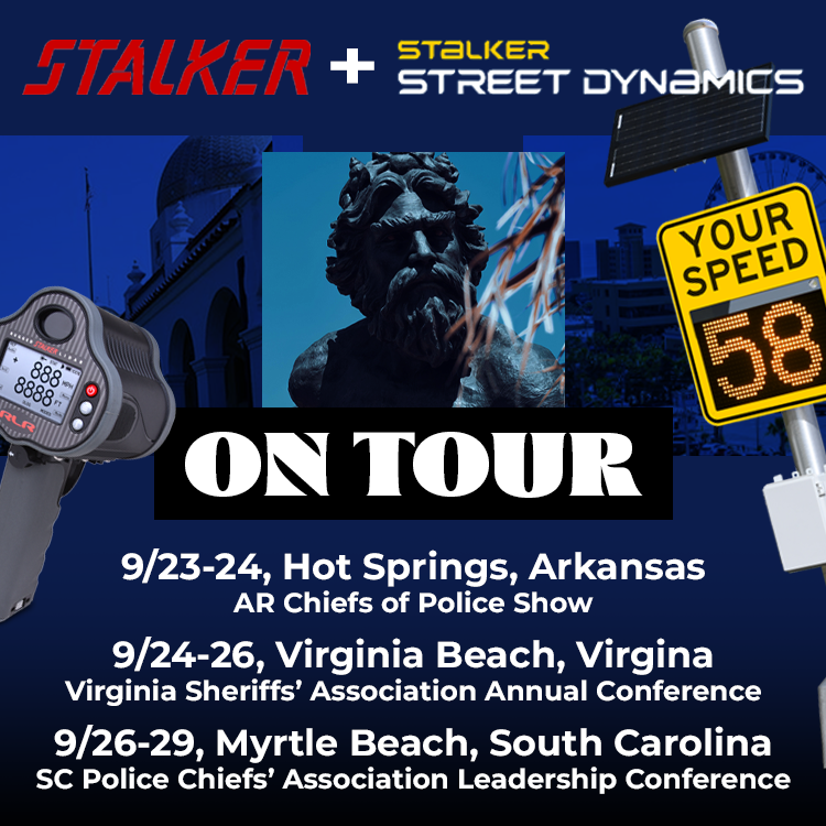 Hello Arkansas, Virginia, and South Carolina! We will be attending 3 events this week, and would love to see you there!

◼️ AR Chiefs of Police, Hot Springs, AR -  9/23-24
◼️ VA Sheriffs' Assn., Virginia Beach, VA - 9/24-26
◼️ SC Police Chiefs' Assn., Myrtle Beach, SC - 9/26-29