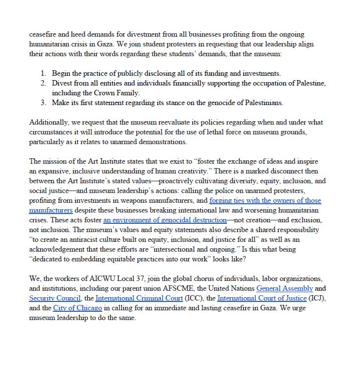 Art Institute of Chicago Workers United tweet media