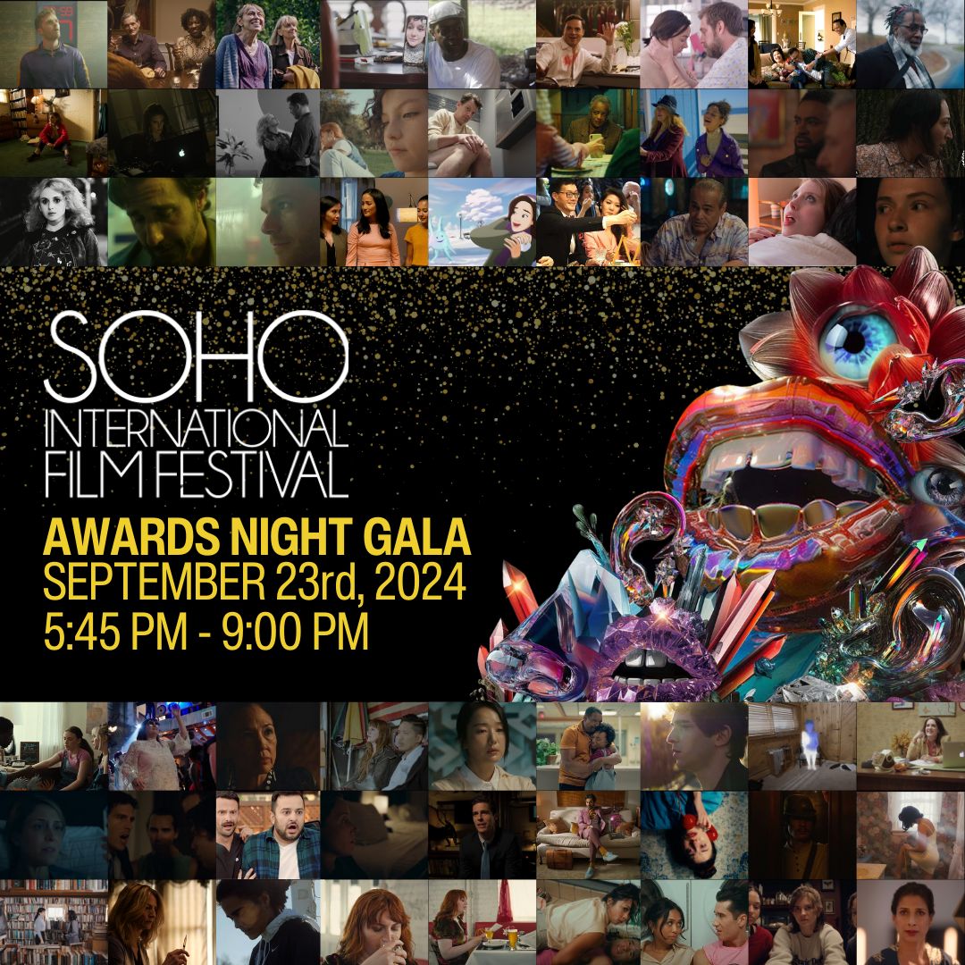 Tonight, we're closing out #SOHO15 by honoring our incredible filmmakers at the SOHO International Film Festival Awards Night Gala!

Doors open at 5:45pm at CIRCO NYC in Times Square. 

For more event details and ticketing info: buff.ly/3BnWZoq