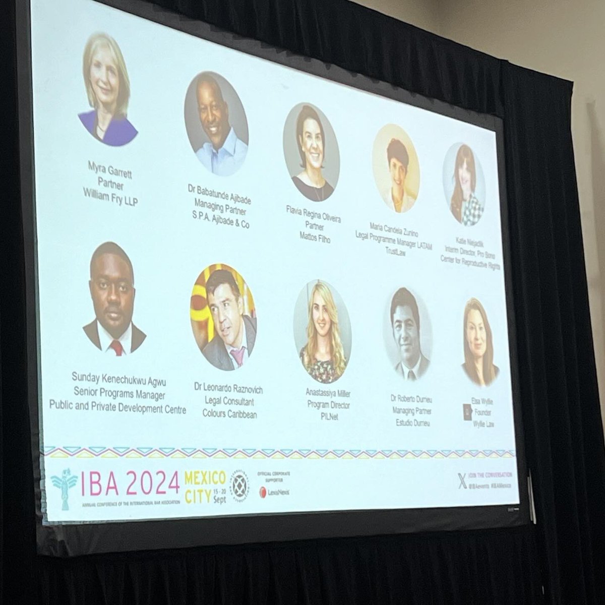 KeneAgwu's tweet photo. Thrilled to be invited as a speaker at the IBA Conference in Mexico. I spoke in 2 insightful panels: Migration Detention &amp; Pro Bono Programs

I showcased @PPDC_ng pro bono initiatives, supported by @StateINL 
to expand access to justice in Nigeria.

#IBAConference @IBAevents https://t.co/5tSKEGXBIa