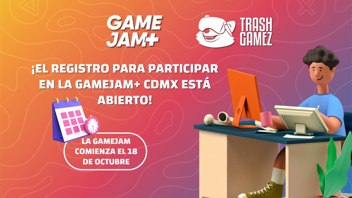 🎮 ¡La Game Jam Plus está aquí! 🎮

Del 18 al 20 de octubre nos reunimos para 48 horas de pura creación de videojuegos 💻🎨. 

¡Y lo mejor es que puedes participar online o presencial!

¡Las inscripciones ya están abiertas! 🚀

💬 Envía DM para comenzar tu registro 

#GameJamPlus