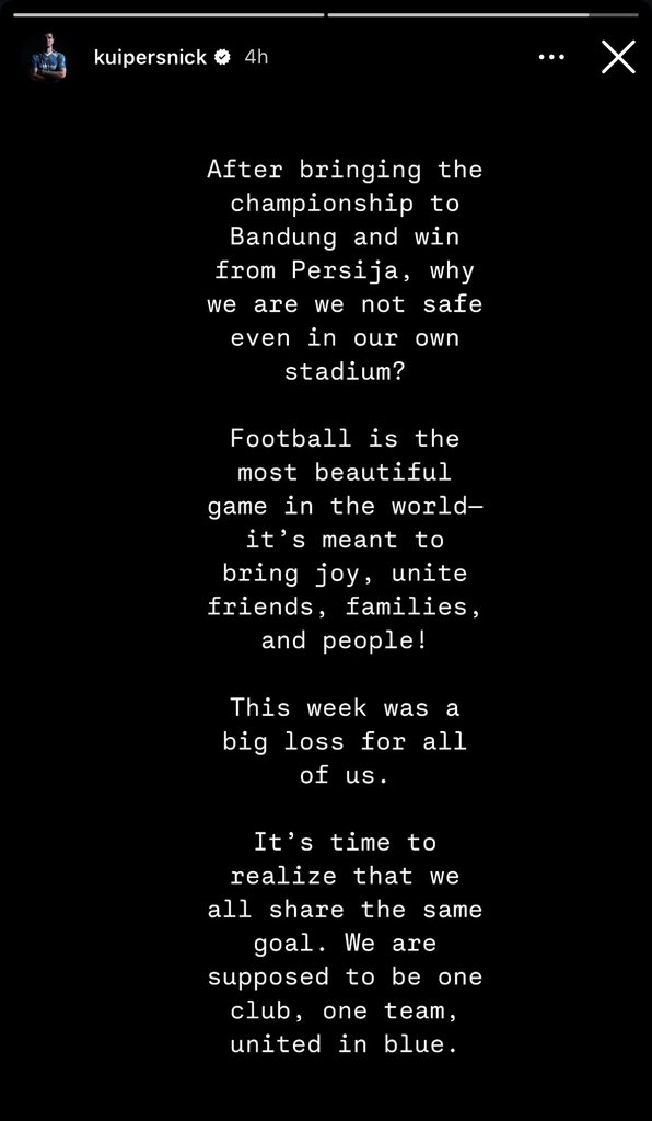 PragmateesFtbl's tweet photo. Pesan dari Nick Kuipers terhadap kondisi di Persib saat ini 👀

#PERSIB https://t.co/qvXwN5lO1h