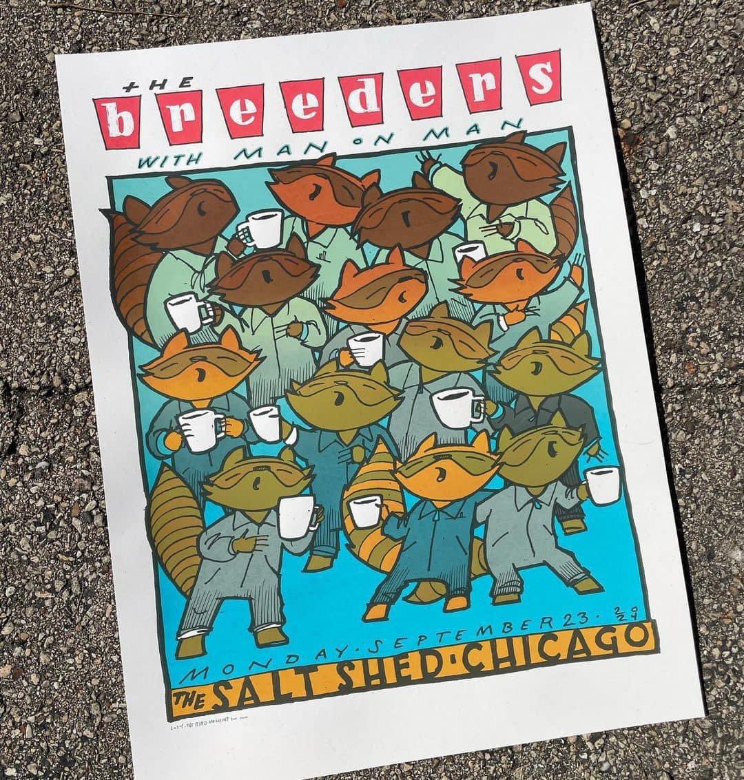 Pod + Last Splash shows kick off tonight <a href="/saltshedchicago/">The Salt Shed</a>. Limited amount of Steve Albini tees at merch, with all profits going to his wife, Heather. #thankyoustevealbini

Posters by The Bird Machine also available - 1st 30 signed by band. All tix at bit.ly/BreedersTour