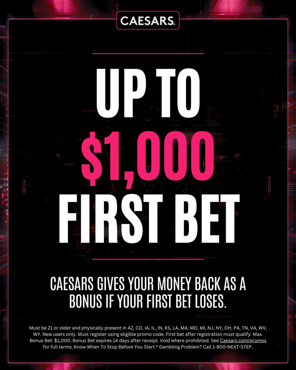 🏈 MNF Same Game Parlay

Tail these exact lines on Caesars for a winning parlays.

💸➡️ Join Here: bit.ly/CS-1000

As a new user you will either win, or get your wager back as a bonus bet.

21+, gamble responsibly.