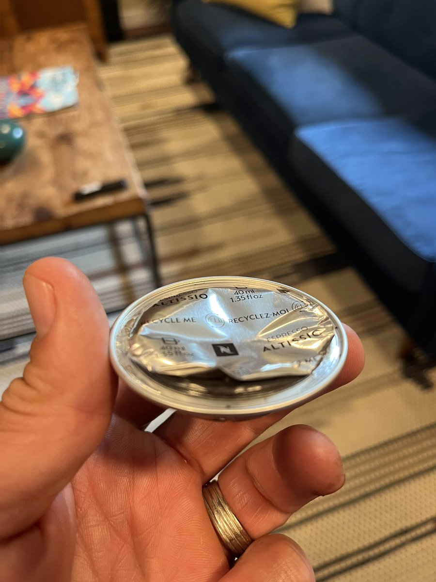 jasonrosser's tweet photo. @NespressoUSA - we’ve bought ~6k pods and never had this issue, but the last 5 boxes I’ve opened have a quality flaw. I can’t figure out how to get customer service… https://t.co/2B2KE4GJOH