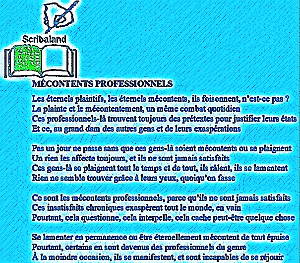 scribaland's tweet photo. #scribaland MÉCONTENTS PROFESSIONNELS
Syndrome de Calimero?#calimero #nft #glose #gloses #googlebook #googlebooks #googlekindle #googleplay #grammaire #grammatical #grammaticale #graphologue #graphologues #graphologie #guide #guider #guides #haiku #hbomax #hemistiche #hemistiches https://t.co/YWcKK8x010