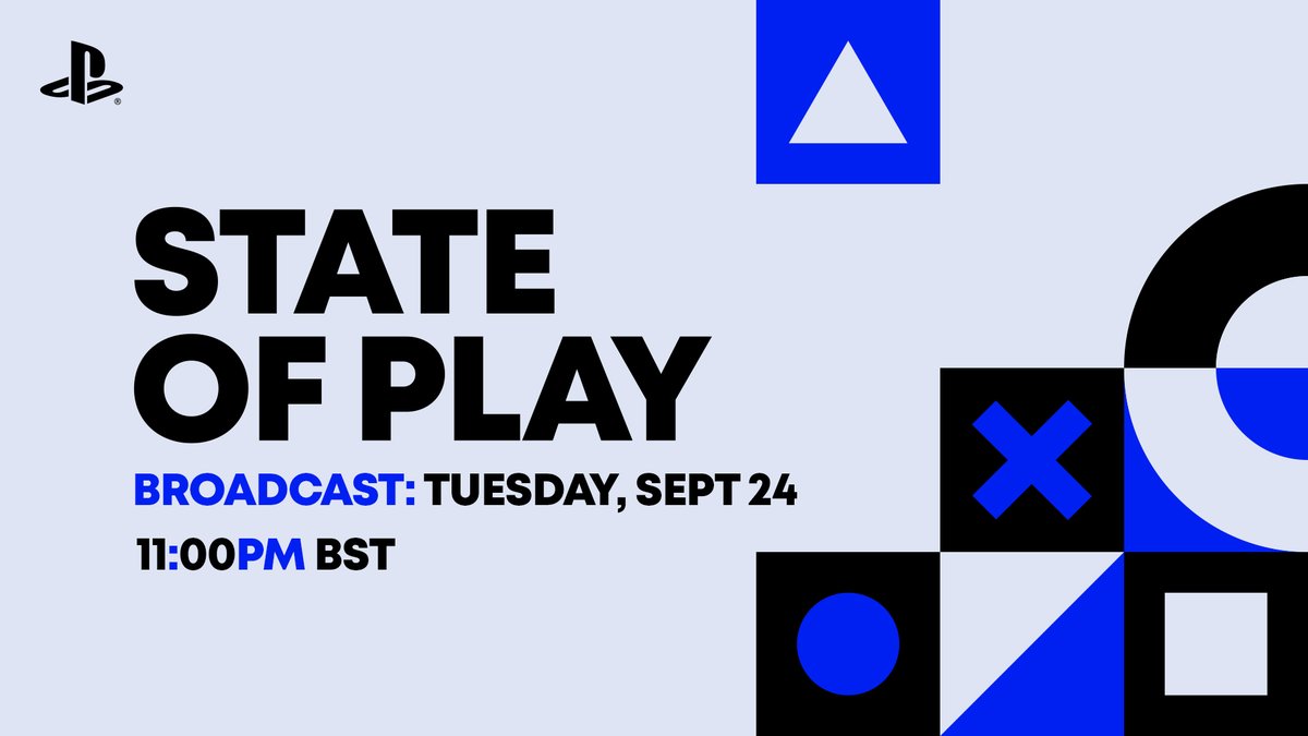 PlayStationUK's tweet photo. State of Play returns tomorrow!

Watch live at 11pm BST on September 24 for news and updates on over 20 titles: https://t.co/rvA0lrbJsy https://t.co/le2R7scTLN