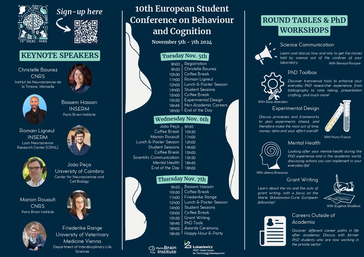 Daniela Domingues (@neurodaniela) on Twitter photo Next month we will host 100+ international students <a href="/InstitutCerveau/">Institut du Cerveau - Paris Brain Institute</a> for the <a href="/escbconference/">ESCBC 2024</a> 🙈
This year, we decided to invite students from all over the world! We organized a 3-day conference full of great talks, workshops and socials!! Be ready 🔥
escbc.org Next month we will host 100+ international students <a href="/InstitutCerveau/">Institut du Cerveau - Paris Brain Institute</a> for the <a href="/escbconference/">ESCBC 2024</a> 🙈
This year, we decided to invite students from all over the world! We organized a 3-day conference full of great talks, workshops and socials!! Be ready 🔥
escbc.org