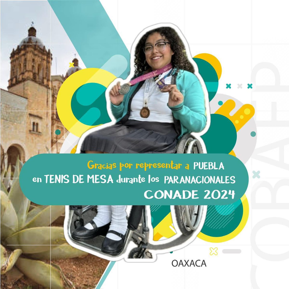 cobaep's tweet photo. 🎉 #Hoy queremos felicitar a Fer Hernández del Plantel 1, San Francisco Totimehuacán

Quien ha representado dignamente a #Puebla en Tenis de Mesa 🏓 durante los juegos Paranacionales CONADE 2024 en Oaxaca

Fer eres una aprendiente #COBAEP destacada y un #OrgulloCOBAEP https://t.co/DbcaVhSxxR