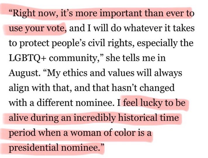 cececarpentr's tweet photo. And btw she said all of this on the matter. Her stance makes immense sense when you dont base yourself on one singular quote you see on Twitter. You can still vote blue but still criticize some of their policies it’s called nuanced thinking. And in the full quote she says “use your critical thinking skills” which means vote blue but still call out their bad politics. People are so fucking dumb and it’s so ugly to see everyone jump on her when she’s making sense based on her view of Palestine.