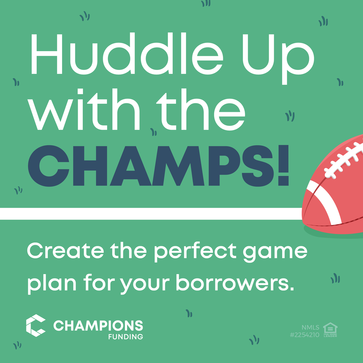 ChampsTPO's tweet photo. Huddle up with #TeamChamps to create the perfect game plan for your borrowers' mortgage needs. Ready to price a loan? Visit https://t.co/A4u8XgB1lz Today! https://t.co/G5rTwFYtB7