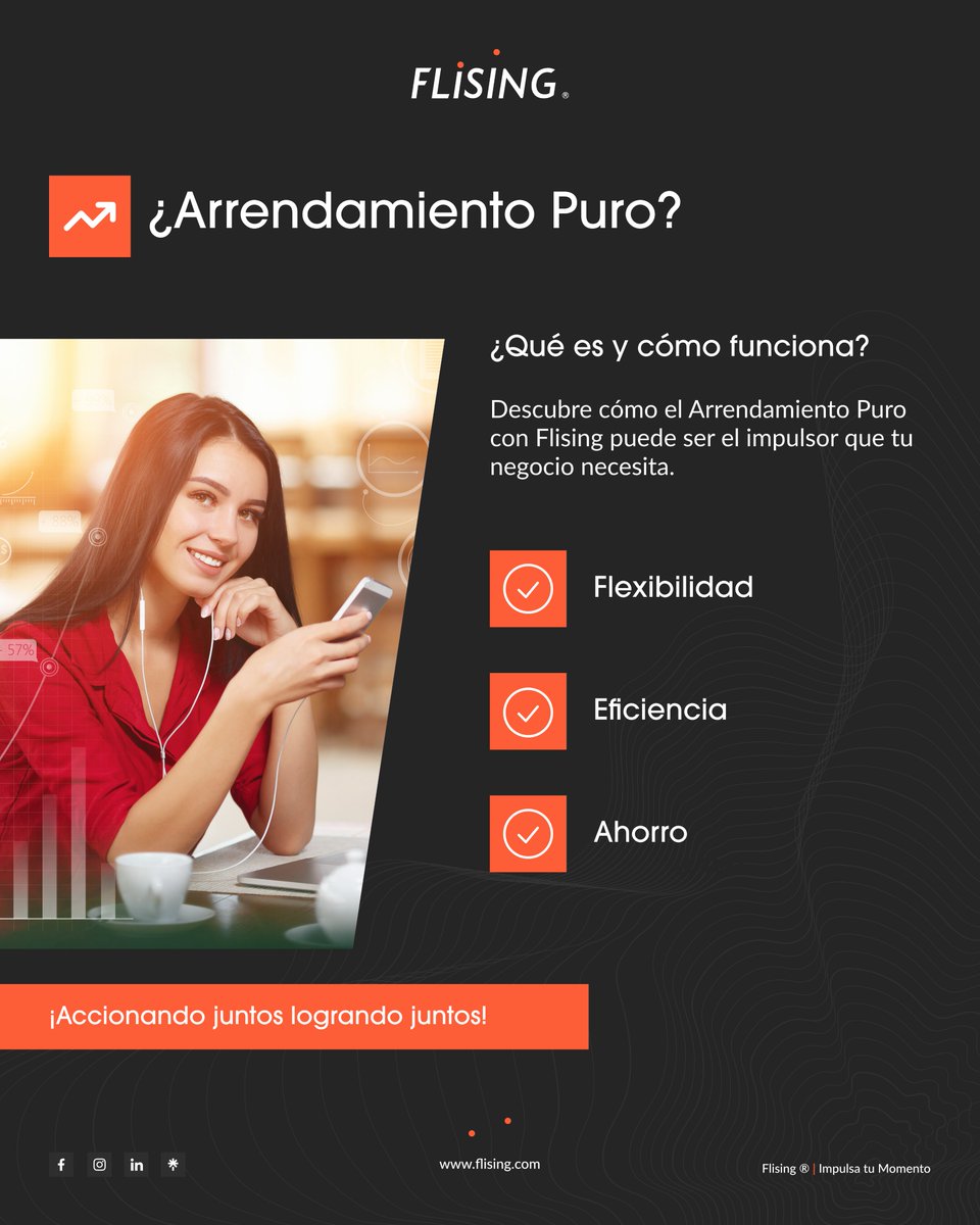 Flising_mx's tweet image. ¿Arrendamiento Puro? 🧐😳

Descubre cómo el arrendamiento puro con Flising puede ser el impulsor que tu negocio necesita. 😌🚐

Flexibilidad, eficiencia y ahorro, todo en uno. 💼 💰 

💡 Descubre más en bit.ly/4ddolfj

#ArrendamientoPuro #SolucionesFinancieras