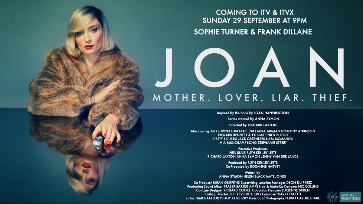 Coming soon. 🚨 

 #Joan starts Sunday 29th September at 9pm on <a href="/ITV/">ITV</a> and <a href="/ITVX/">ITVX</a>.

⭐️ #SophieTurner, <a href="/allegramarland/">Allegra</a>,  #NickBlood 
🎬 Director and Executive Producer: <a href="/Dickielaxton/">Richard Laxton</a>