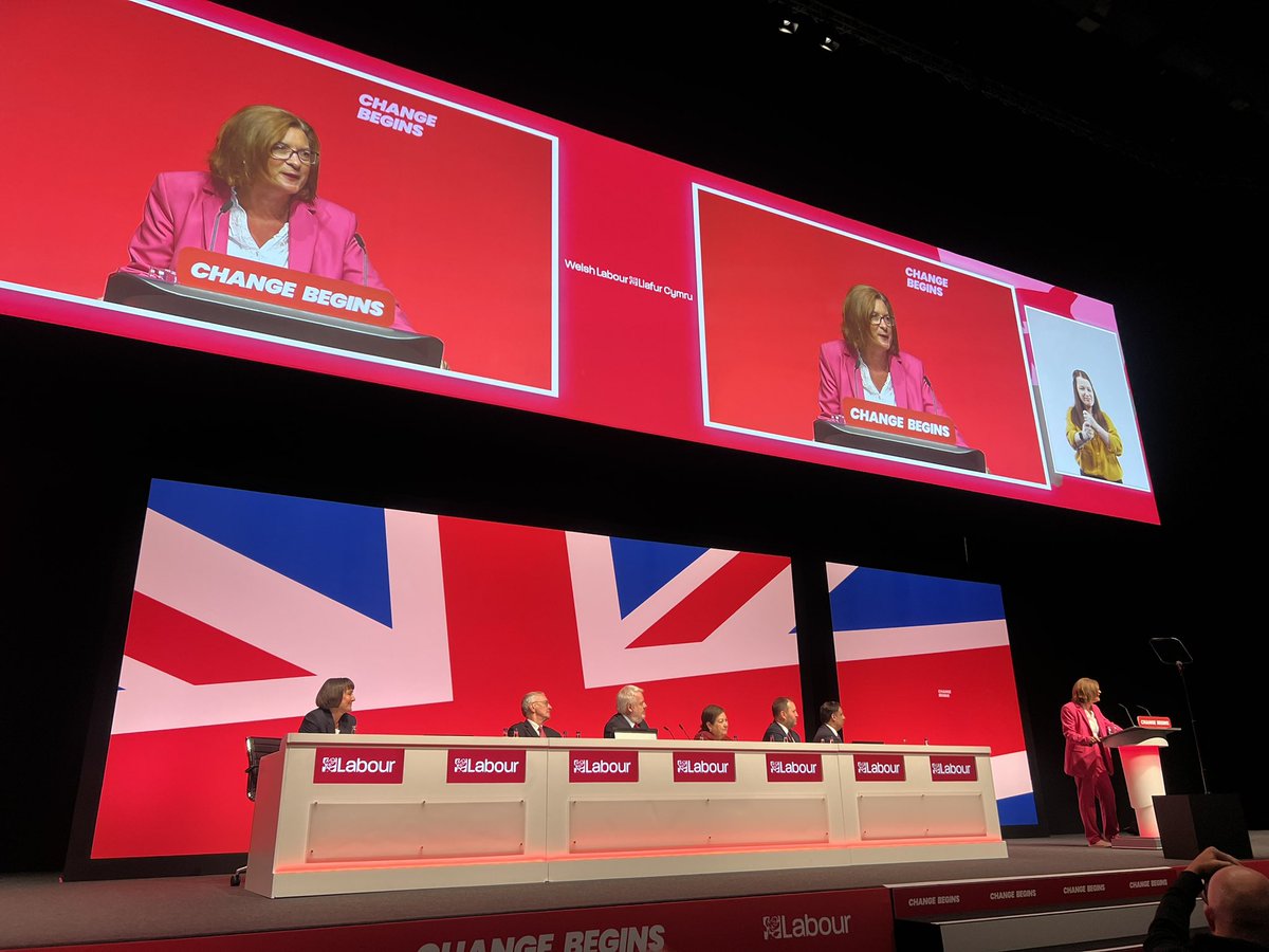 🏴󠁧󠁢󠁷󠁬󠁳󠁿 A special moment to see our First Minister <a href="/Eluned_Morgan/">Eluned Morgan</a> address Labour Conference in Liverpool with <a href="/JoStevensLabour/">Jo Stevens</a>, demonstrating how we deliver for our communities across #Wales.

More to do, and more working together with all of the nations! 

<a href="/WelshLabour/">Welsh Labour</a> 🌹 #LabConf24