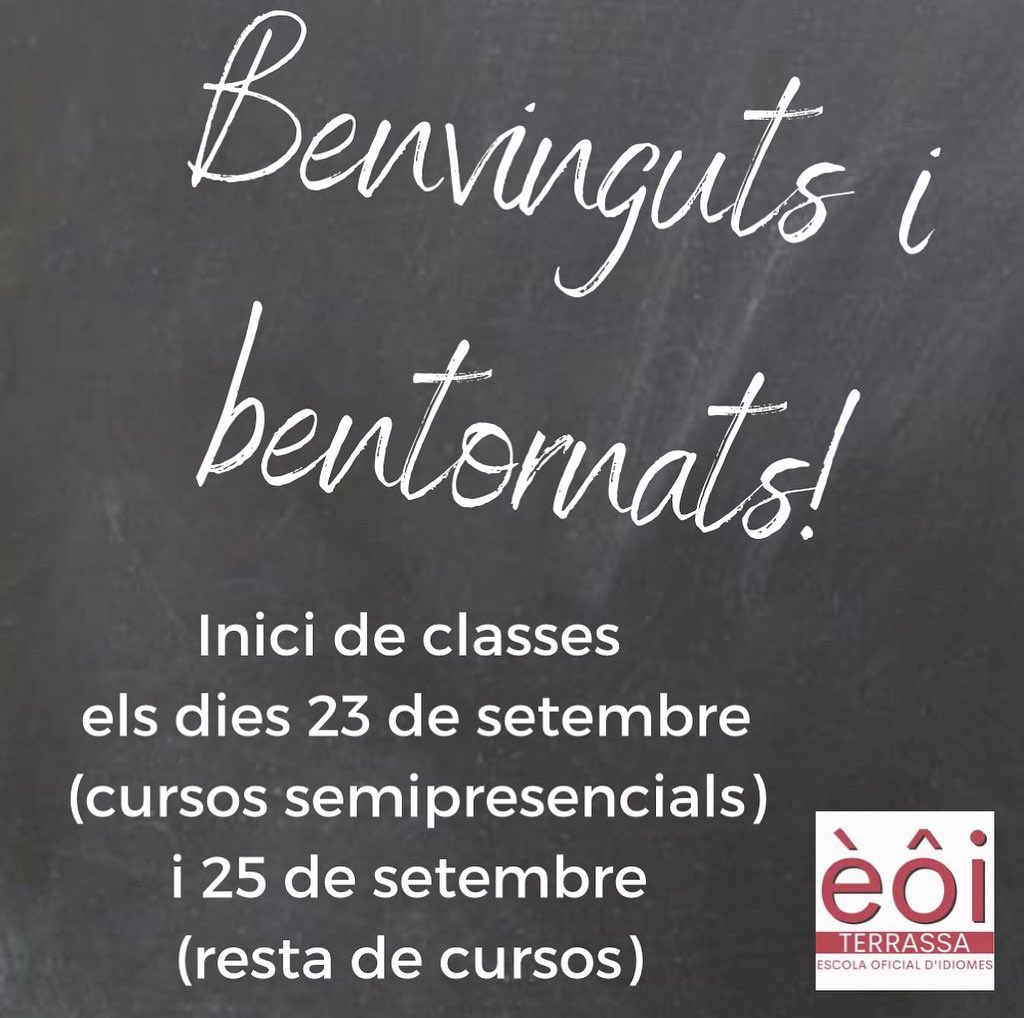 Bon inici de curs a tothom! 🥳