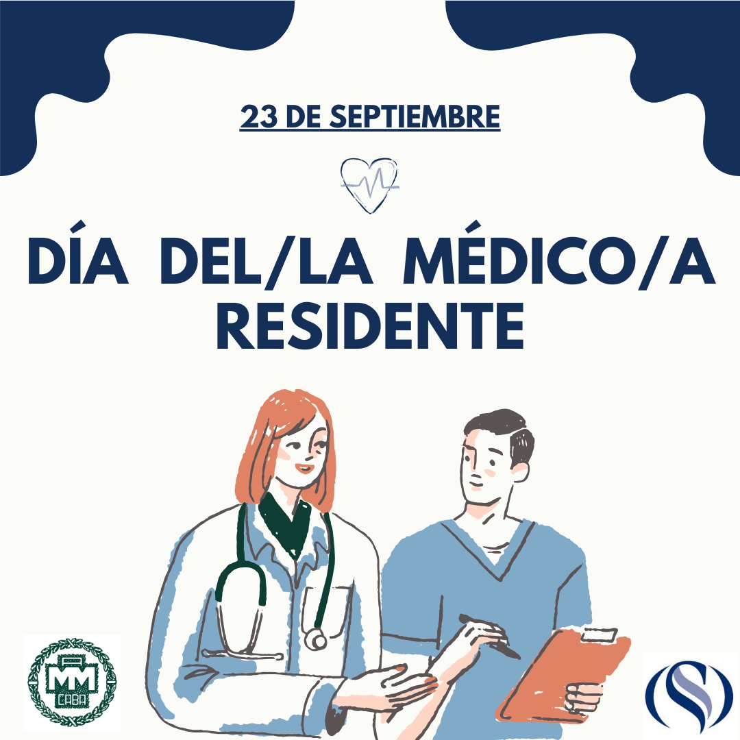 Seg_Medicos's tweet photo. Día del Médico/a Residente: 

Hoy, 23 de septiembre, celebramos a todos los/las residentes médicos de Argentina, quienes con dedicación y pasión se forman para convertirse en los profesionales de la salud del futuro. 
 
¡Felicidades!
👏👏👏👏👏👏👏 https://t.co/KSlIaiaIBC